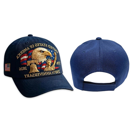 Patriotic USA 250th Anniversary Baseball Cap (1776–2026) - Adjustable Fit