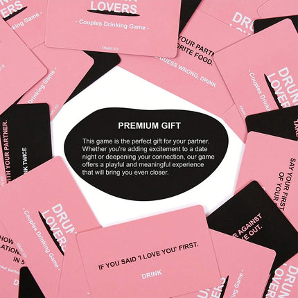 Drunk Lovers Couples Drinking Game – Fun Card Deck Gift for Adults