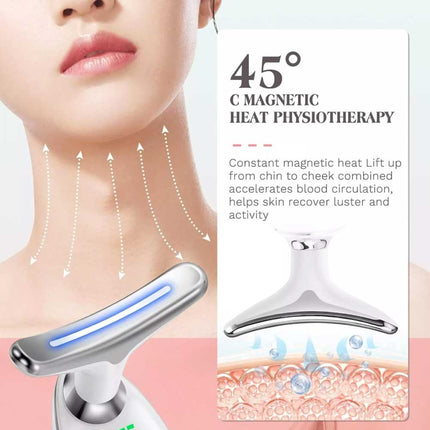 Neck Face Lifting Massager Skin Tighten Device LED and Anti Wrinkle Double Chin