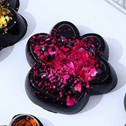 Soft TPR Cat Paw Squeeze Toy Dark Starry Sky Series with Glitter Stress Relief Squishy for