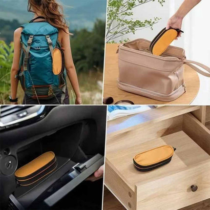 Double Layer Sunglasses Case, Waterproof Portable Travel Glasses Organizer Bag