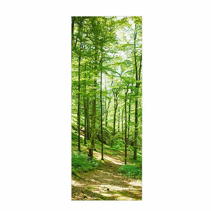 3D Landscape Door Wallpaper, Removable Adhesive Sticker for Door Cabinet Decor