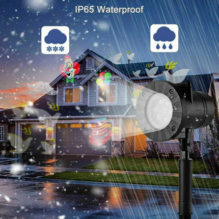 Newest LED Christmas Moving Laser 12X Pictures Projector Light Snowflake Xmas