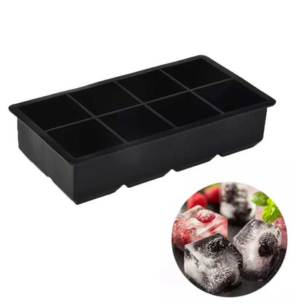 8 Grid Large Ice Ball Maker Whiskey Mould Big Mold Sphere Round Silicone Ice Cube Tray