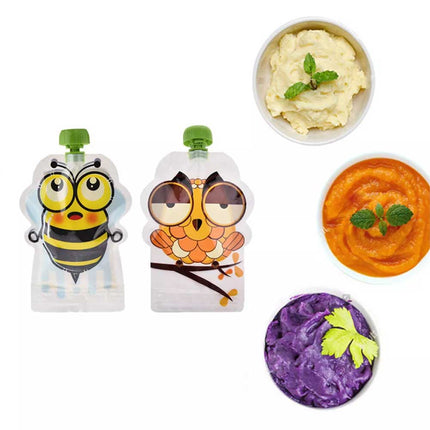 8Pcs Reusable Food Pouches, for Capacity 150ml Ideal for Baby Food, Smoothy
