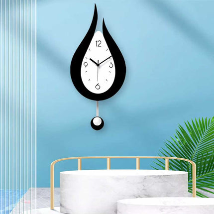 Waterdrop Silent Wall Clock Modern Pendulum Acrylic Wall Hanging Silent Clock