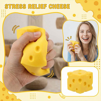 Extra Large Squishy Cheese Stress Relief Toy Soft Squeeze Novelty Toy Simulation Cheese Sensory Fidget Toy for Anxiety Relief and Relaxation