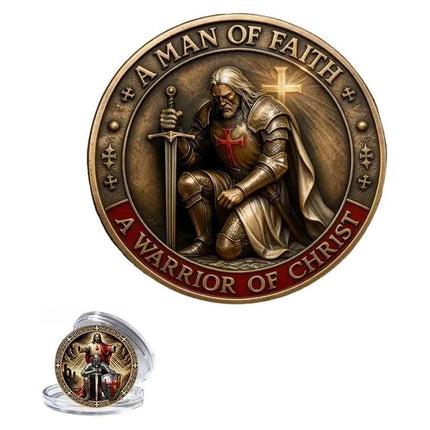 2Pcs Religious Faith Commemorative Coin Christian Collectible Medal