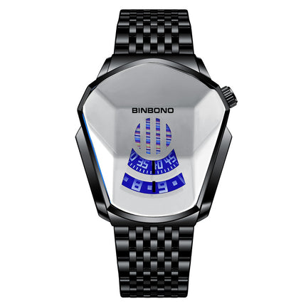 Men's Trendy Fashion Watch Funky Designer Wristwatch Includes Strap Adjuster