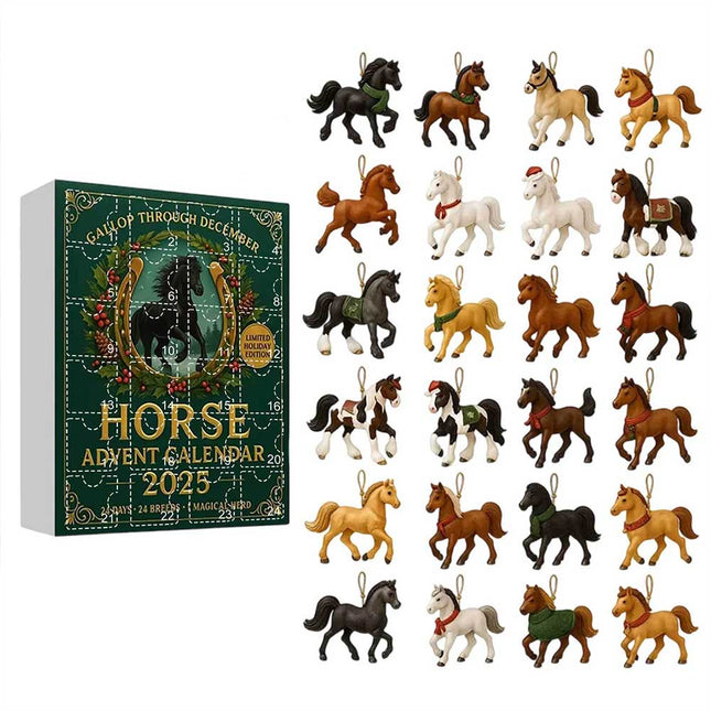 2025 Horse Advent Calendar – Gallop Through December with 24 Horse Pendants