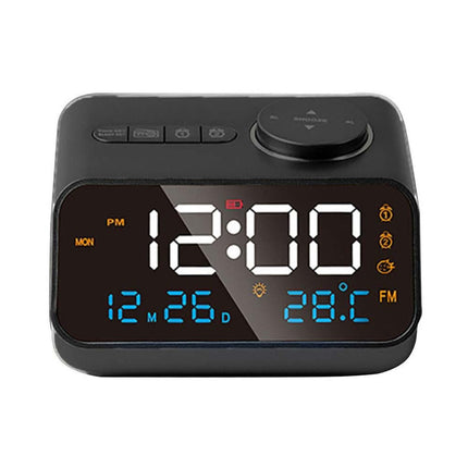 LED Digital Alarm Clock Time Calendar Temperature FM Radio Snooze Desk Clocks