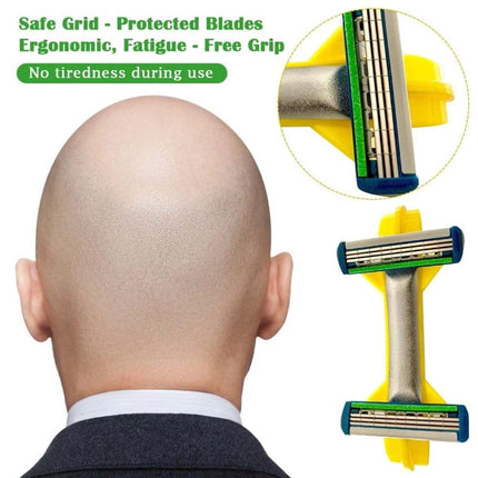 Fast Bald Hair Clipper for Men, Double Head Head Shaver, Efficient Manual Bald Shaving Tool for Smooth Head Grooming