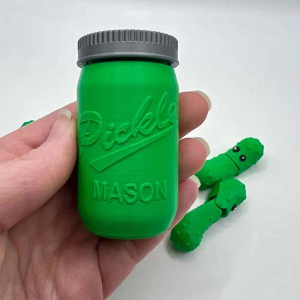Novelty 3D Printed Pickles in Mason Jar Fun Tickle Pickle Gifts for Everyone