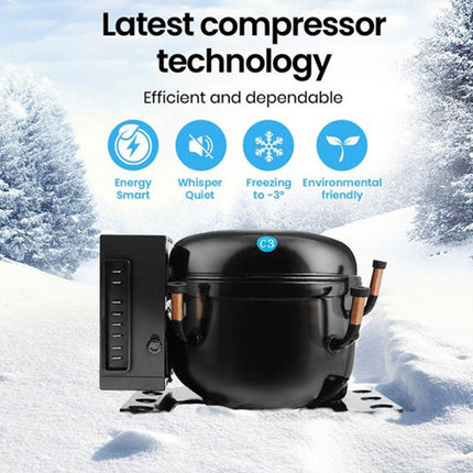85L large capacity compressor refrigerator, 12V/24V DC suitable for RV/yacht/truck refrigeration and freezing