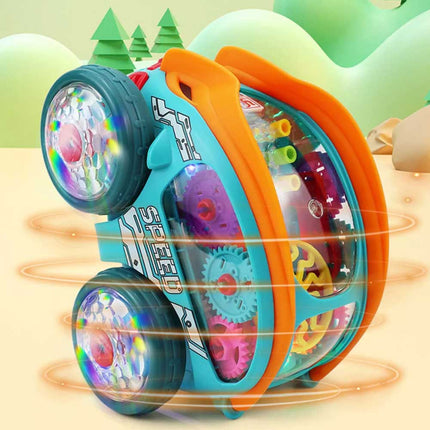 Speedlite Dynamic Gear Powered Car with Led Lights Light Up Toy Kids Xmas Gift