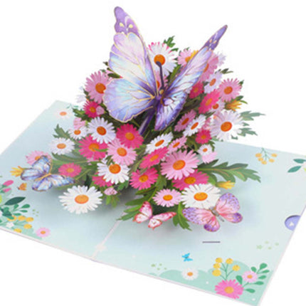 3D Pop Up Birthday Card with Flower Design for Mum, Daughter, Wife & Niece