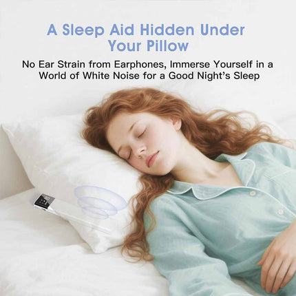 Under Pillow Bone Conduction Speaker, Bluetooth White Noise Machine with Timer & TF Card for Side Sleepers Travel