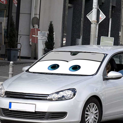 Car Windshield Sun Shade Cartoon Eye Visor SUV Auto Front Window Shield Cover