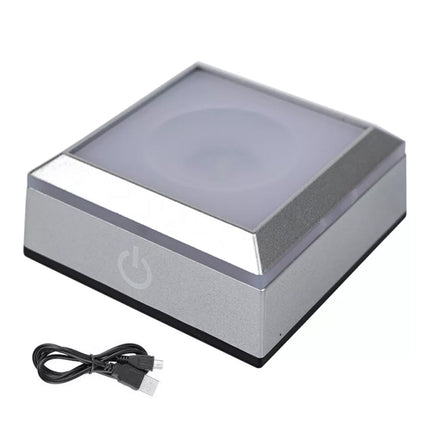 Square/Round 3D LED Light Base Display Stand Holder For Crystal Art Glass Base