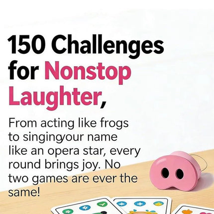The Oinkcredible "You Laugh You Lose" Party Game - 5 Pieces, 2026 Pig Snout Game