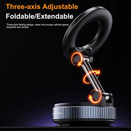 Electric Vacuum Magnetic Suction Cup Car Phone Holder Stand Mount 360° Rotation