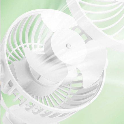 3 Speeds Mini Cooling Fan USB Rechargeable Clip On Desk Baby Stroller Portable