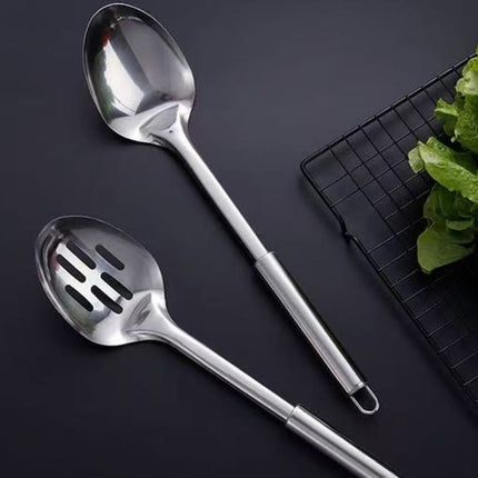 10PCS Stainless Steel Cookware Set with Cooking Utensils & Serving Spoons