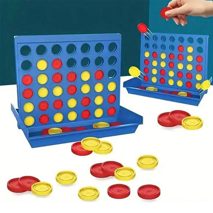 Mini 4 In A Row Connect Game, Classic Educational Board Game for Family Tabletop Toy