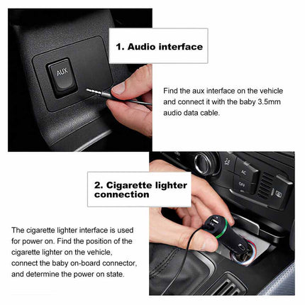 Bluetooth Handsfree Car Kit Bluetooth Music Audio Receiver Wireless NFC AUX