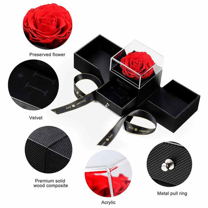 Preserved Rose Containers Eternal Flower Jewellery Surprise Box Best Valentine Gifts