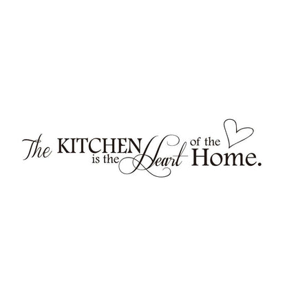 2Pcs The Kitchen Is The Heart of The Home Vinyl Wall Stickers Kitchen Art Decor 60CM
