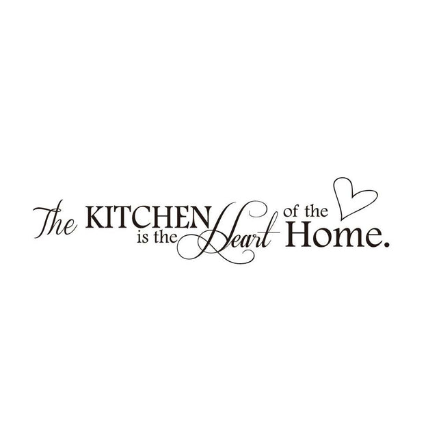 2Pcs The Kitchen Is The Heart of The Home Vinyl Wall Stickers Kitchen Art Decor 60CM