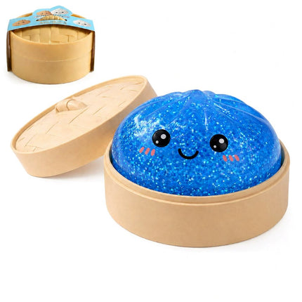 2 Pack Steamed Bun Shaped Slow-Rise Foam Squeeze Toys, Cute Facial Pattern Stress Relief Sensory Hand Play Toy