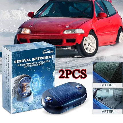 2PCS Electromagnetic Car Deicer, Molecular Anti-Snow Removal Tool, Winter Snow Removal Accessory