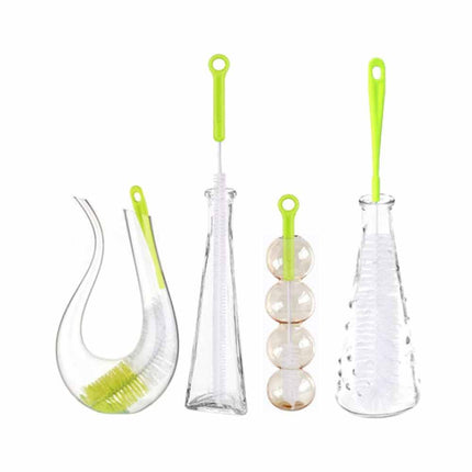 4PCS Long Bottle Brush Cleaner Cleaning Narrow Neck Bottles Cup Washing Kitchen