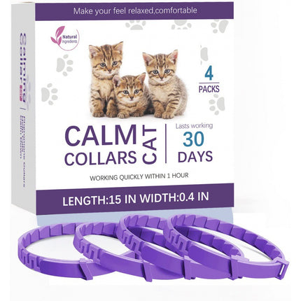 Calming Collar for Dogs/Cats 4 Packs Pet Pheromone Collars Dog Cat Calming Collar