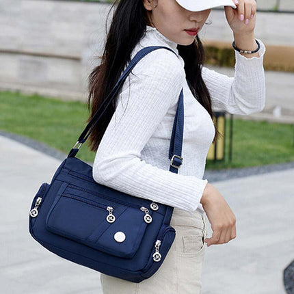 Lady Multi Pocket Messenger Handbag Cross Body Bags Holiday Shoulder Bag