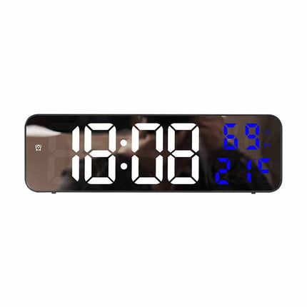 Led Digital Wall Clock Large Screen Time Temperature Humidity Display Clock