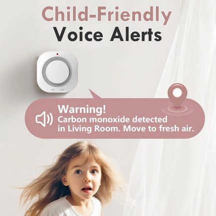 2×Home Fire Alarm Smoke Detector Gas Sensor Smoke Alarm Fireangel Battery-worked