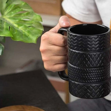 Large 500ML Tyre Tire Ceramic Mug, Coffee Tea Cup, Ideal Birthday Christmas Gift Present
