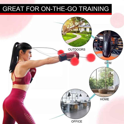 2 Pcs Boxing Reflex Balls with Adjustable String Improve Hand Eye Coordination Reaction Speed Training Gear