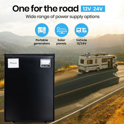 85L large capacity compressor refrigerator, 12V/24V DC suitable for RV/yacht/truck refrigeration and freezing