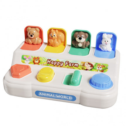 Interactive Farm Animal Pop-Up Surprise Sensory Toy, Cause & Effect Cognitive Manipulation Leisure Toy