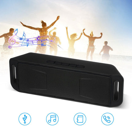LOUD Wireless Bluetooth Speaker, Outdoor Stereo Bass Speaker with USB, TF Card & FM Radio