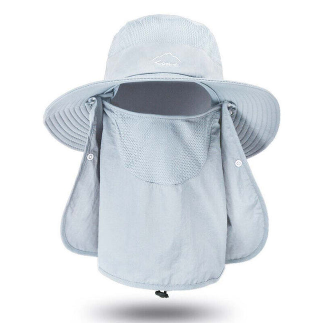 Outdoor Sun UV Protection Fishing Cap Neck Face Flap Hat Wide Brim Cover Summer