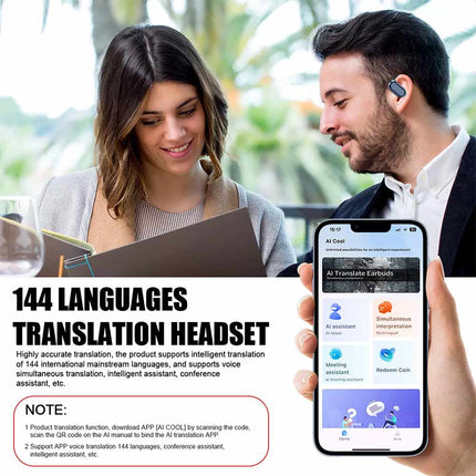 2025 Bluetooth Wireless Earbuds Voice AI Translator LED Earphones 144+ Language
