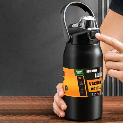 Outdoor Thermos Portable Stainless Steel Cold Hot Sport Water Bottle 1/1.2/1.5L