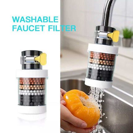Deluxe 5 IN 1 Filtered Shower Head High Pressure 5 Modes Hard Water Mineral Bead
