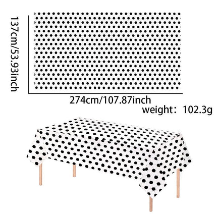 2 Pack Football Themed PE Tablecloth, Disposable Waterproof Table Cover for Sports Party Decoration