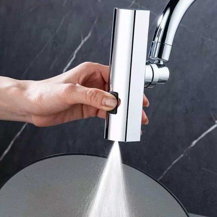 4‑in‑1 Sink Tap Spray Head Attachment, 360° Rotating Waterfall Anti‑Splash Kitchen Faucet Nozzle